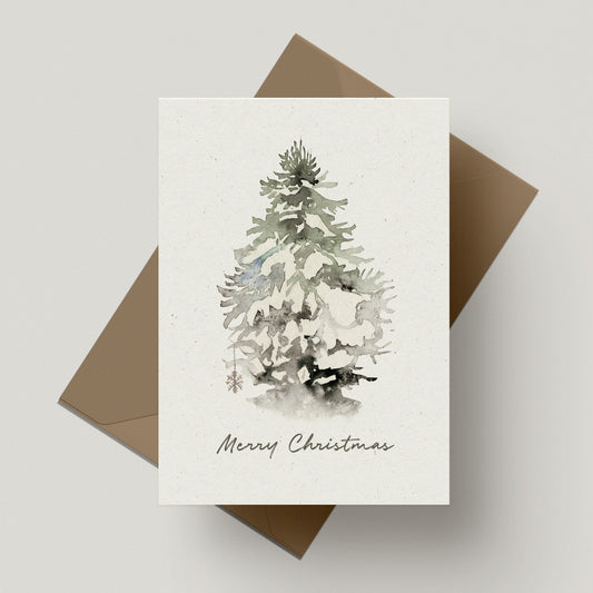 Snowy Tree Christmas Card