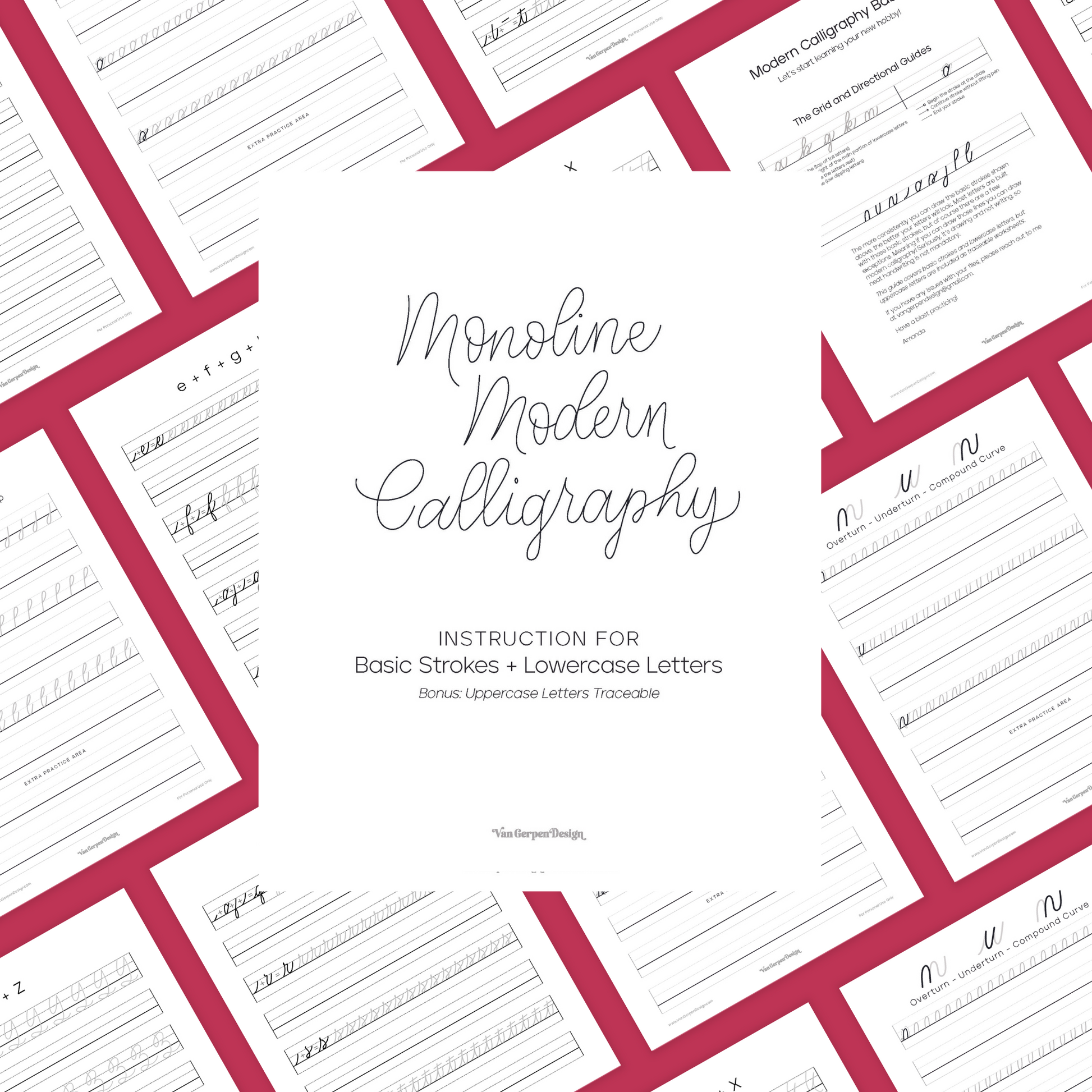 Advanced Modern Calligraphy Practice Workbook DIY by À L'AISE