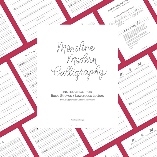 Monoline Modern Calligraphy Workbook
